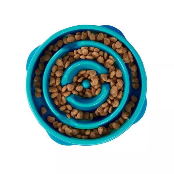 Outward Hound Fun Feeder Slo Bowl Turquoise Large