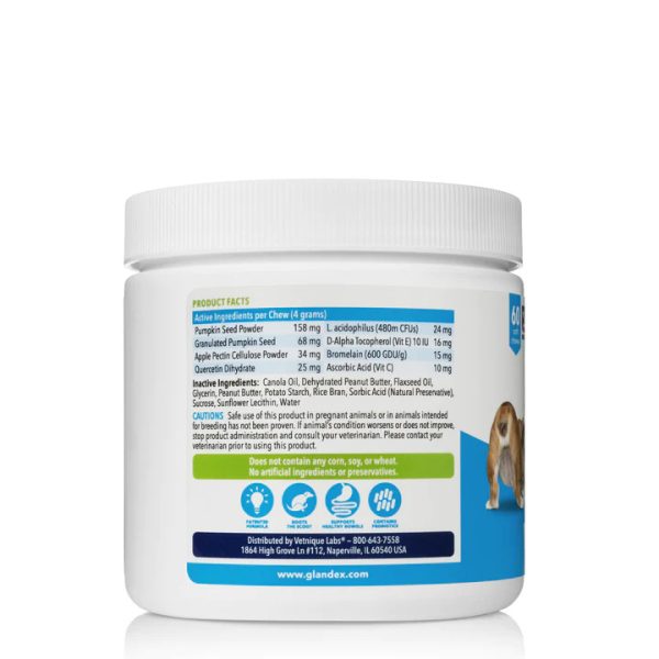 Glandex Anal Gland Soft Chew Peanut Butter 60ct - Image 2