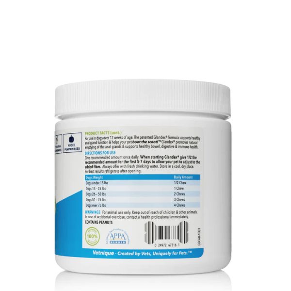 Glandex Anal Gland Soft Chew Peanut Butter 60ct - Image 3